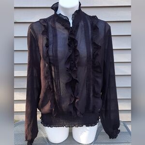 Romeo & Juliet Couture Semi  sheer ruffle victorian